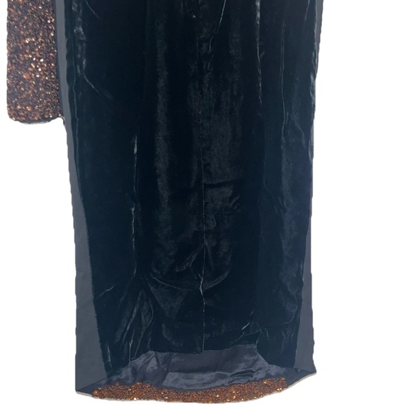 TOM FORD vintage black copper sequin ombré beaded mesh midi dress IT42 US6 NWT - Picture 11 of 15